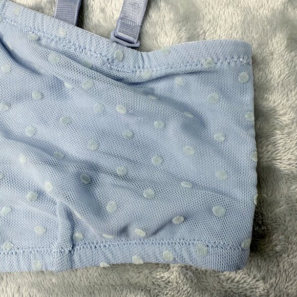 Free People Sierra Bandeau Rain Pastel Blue Coastal Preppy Bra Size Small NEW - Picture 4 of 11